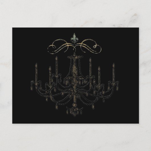 Romantik mit einem Kronleuchter ~ Postkarte (Vorderseite)