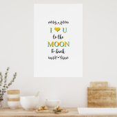 Romantik mit einem Liebe Zitat Poster (Küche)