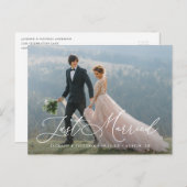Romantik nur verheiratete Elopement Postkarte (Vorne/Hinten)