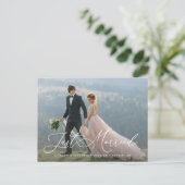 Romantik nur verheiratete Elopement Postkarte (Stehend Vorderseite)