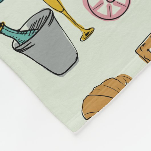 Romantik Paris Fleecedecke (Ecke)