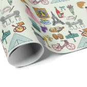 Romantik Paris Geschenkpapier (Rolleneckpunkt)