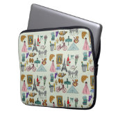 Romantik Paris Laptopschutzhülle (Vorderseite Links)