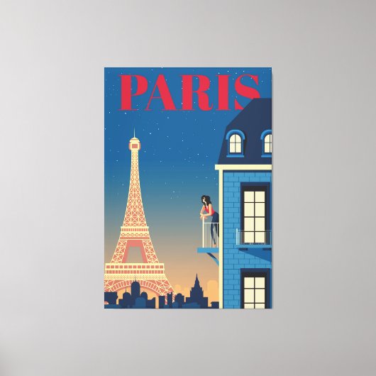Romantik Paris Leinwanddruck (Vorderseite)