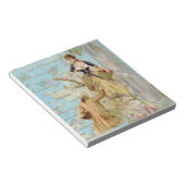 Romantik Paris Lovers Shabbychic Blue Notizblock (angewinkelt)