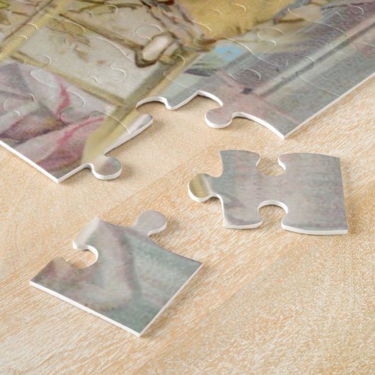 Romantik Paris Lovers Shabbychic Blue Puzzle (Seite)