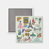 Romantik Paris Magnet (Vorderseite/Rückseite)