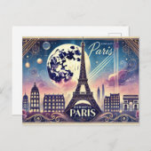 Romantik Paris Postkarte (Vorne/Hinten)