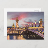 Romantik Paris Postkarte (Vorne/Hinten)