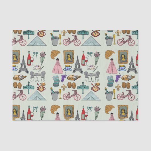 Romantik Paris Seidenpapier (Vorderseite)