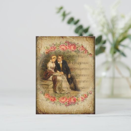 Romantik Postkarte (Stehend Vorderseite)