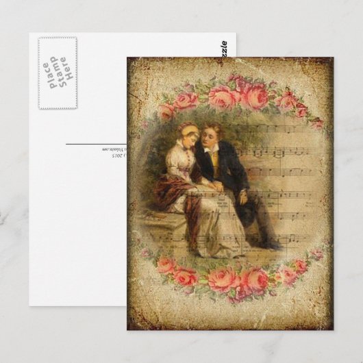 Romantik Postkarte (Vorne/Hinten)