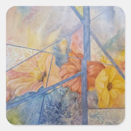 Romantik Quadratischer Aufkleber (Vorderseite)