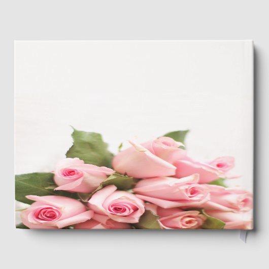 Romantik Rosa Bouquet Geburtstag Gästebuch (Rückseite)