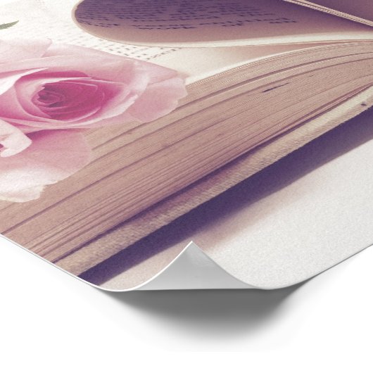 romantik rose buch pink poster (Ecke)