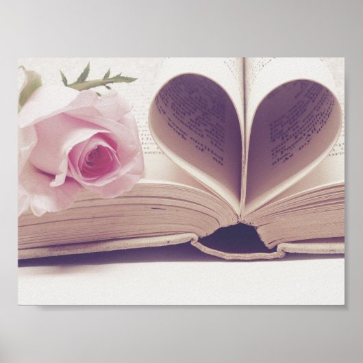 romantik rose buch pink poster (Vorne)