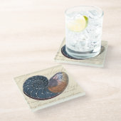 Romantik Seashell Glasuntersetzer (Schrägansicht)