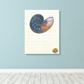 Romantik Seashell Leinwanddruck (Insitu (Holzboden))