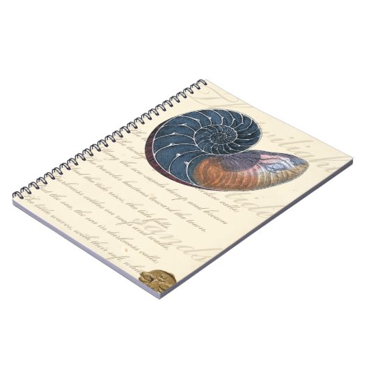 Romantik Seashell Notizblock (Linke Seite)