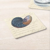 Romantik Seashell Rechteckiger Pappuntersetzer (angewinkelt)