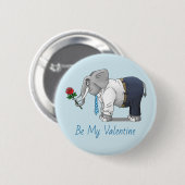 Romantik sei mein Valentine Button (Vorne & Hinten)
