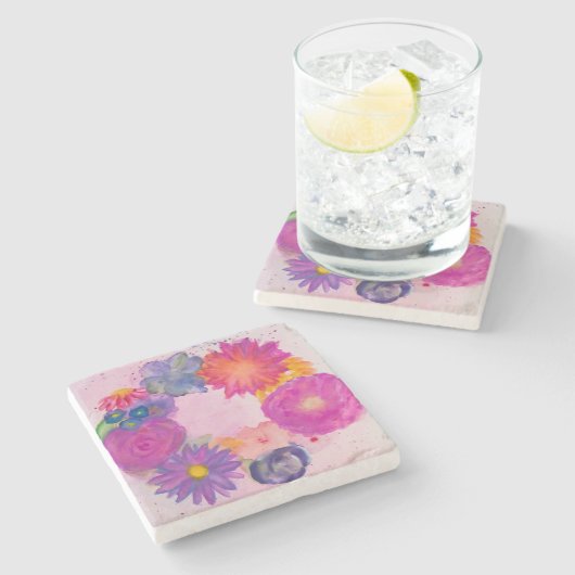 Romantik Steinuntersetzer (Seitenansicht)