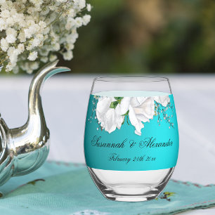 Romantik und Rose Türkische Hochzeit Weinglas Ohne Stiel