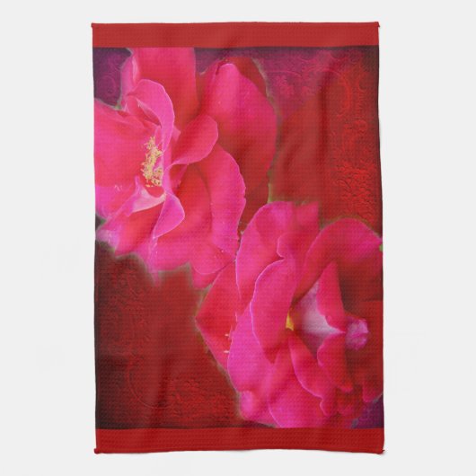 Romantik und Rote Rose Handtuch (Vertikal)