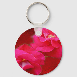 Romantik und Rote Rose Schlüsselanhänger