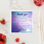 Romantik unter den Sternen Hochzeit Dankeschön Nac Serviette (Beispiel)