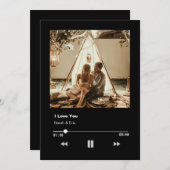 Romantik Valentine Paar Love Music Player Feiertagskarte (Vorne/Hinten)