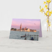 Romantik Venedig Grußkarte Karte (Gelbe Blume)