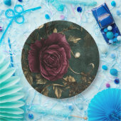 Romantik & Vintage-Rose. Pappteller (Party)