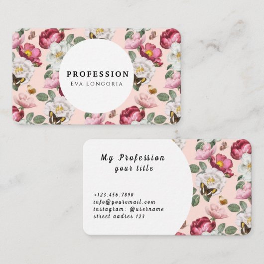 Romantik Visitenkarte (Vorne/Hinten)