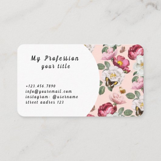 Romantik Visitenkarte (Rückseite)