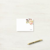 Romantik , Wasserfarbe , Blume Blumenfeder Post-it Klebezettel (Auf Schreibtisch)