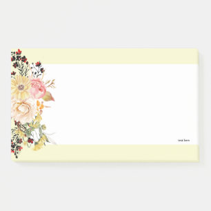 Romantik , Wasserfarbe , Blume Blumenfeder Post-it Klebezettel