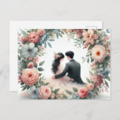 Romantik Wedding 10 Feiertagspostkarte (Vorne/Hinten)