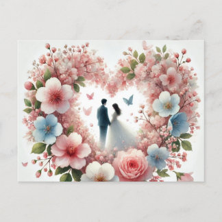Romantik Wedding 3 Feiertagspostkarte