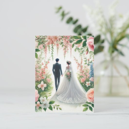 Romantik Wedding 5 Postkarte (Stehend Vorderseite)