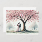 Romantik Wedding 9 Feiertagspostkarte (Vorne/Hinten)