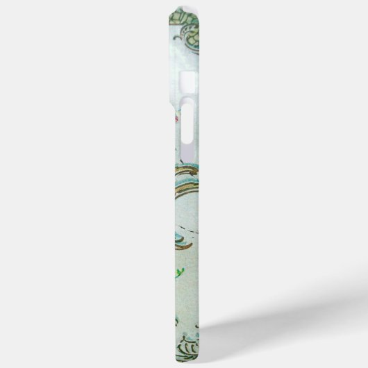 ROMANTIKA/ROSE, BLUE BLUMEN MIT BIRD White Case-Mate iPhone Hülle (Rückseite / Links)