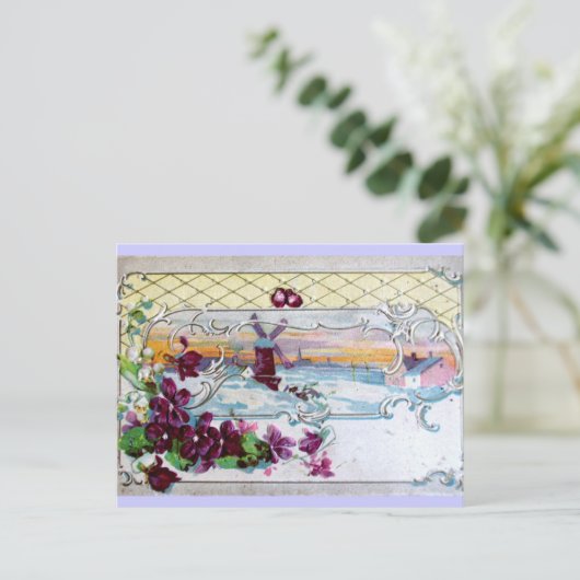 ROMANTIKA/WINDMILL IM SCHNEE, STIEFMÜTTERCHEN, SCH POSTKARTE (Stehend Vorderseite)