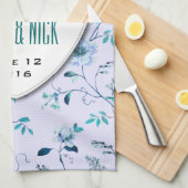 RomantikCharme Vintage Hochzeitskollektion mit Blu Handtuch (Viertel Falte)