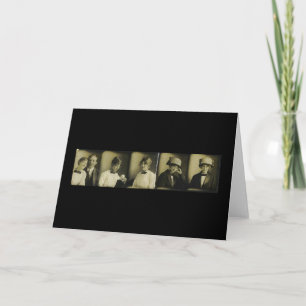 Romantikerin fotostrip auf einer Grußkarte Karte