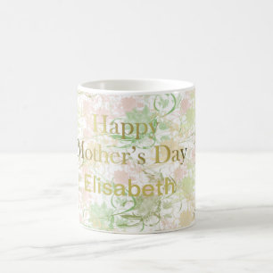 Romantisch, Aquamarin, Aquarell, Chic, Blumenstrau Kaffeetasse