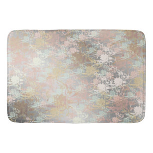 Romantisch, Aquamarin, Aquarell, Chic, floral Badematte
