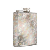 Romantisch, Aquamarin, Aquarell, Chic, floral Flachmann (Rechts)