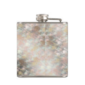 Romantisch, Aquamarin, Aquarell, Chic, floral Flachmann (Rückseite)