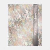 Romantisch, Aquamarin, Aquarell, Chic, floral Fleecedecke (Vorderseite)